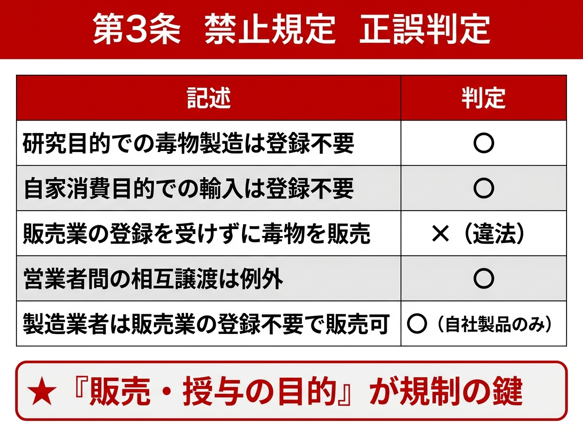 禁止規定の正誤判定パターン