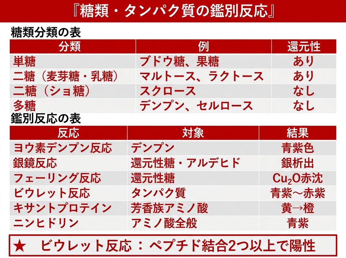 糖類とタンパク質の鑑別