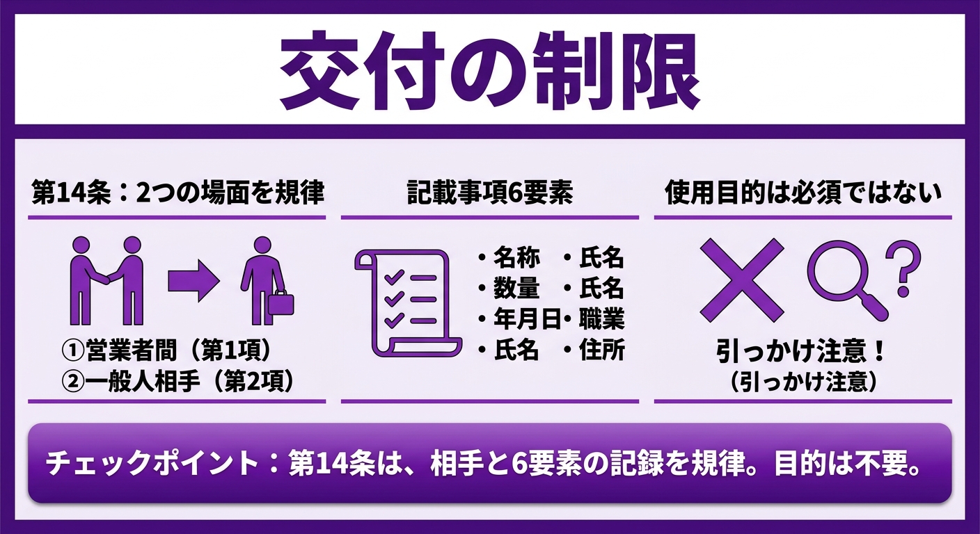 交付の制限 インフォグラフィック