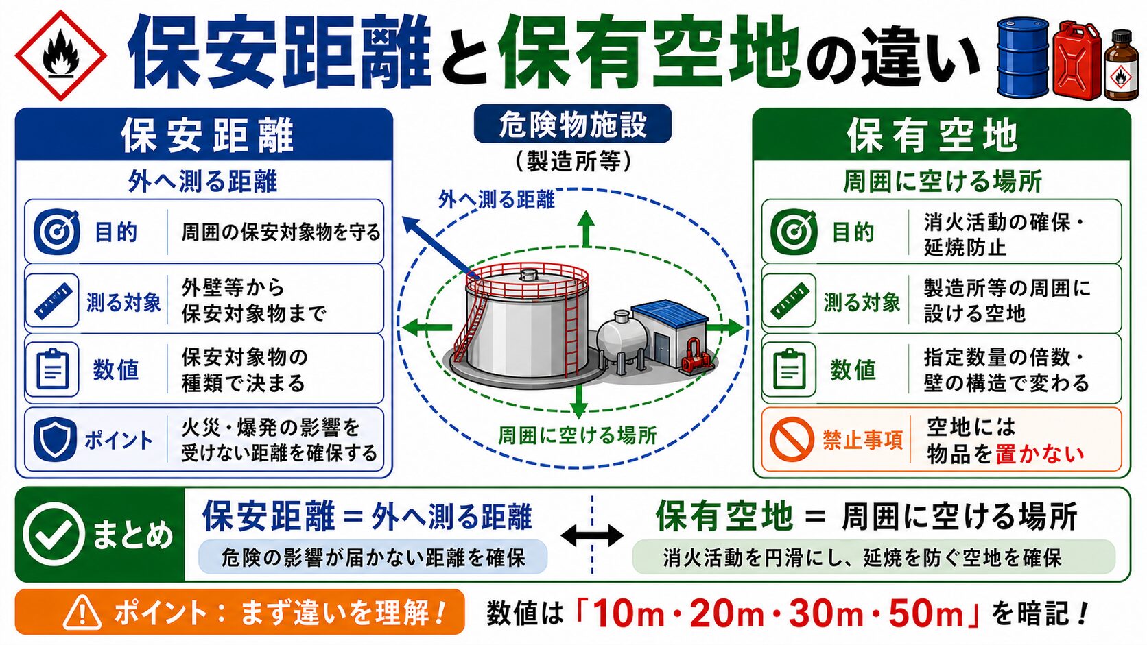 4. 保安距離と保有空地の違い