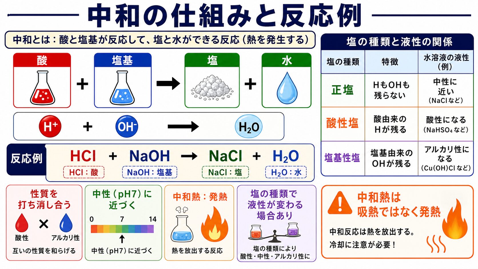 3. 中和の仕組みと反応例