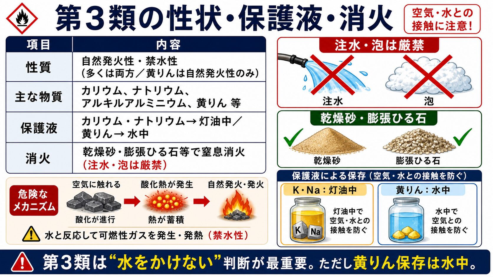 3. 第3類の性状・保護液・消火