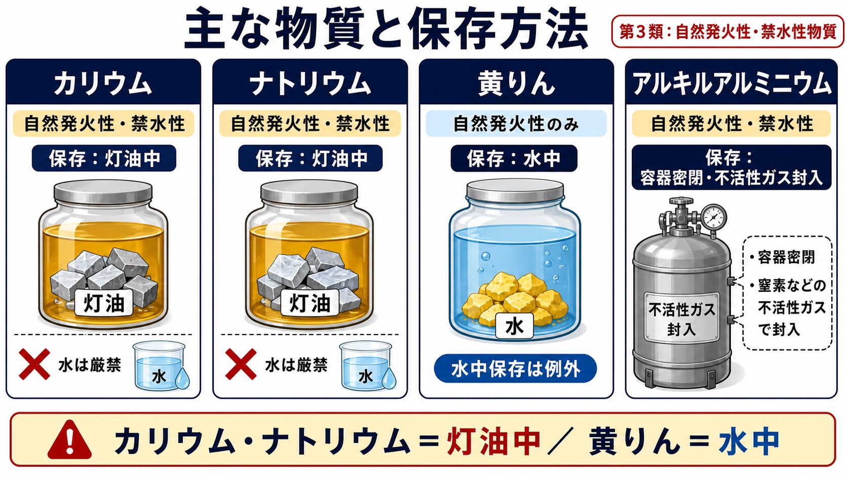 4. 主な物質と保存方法