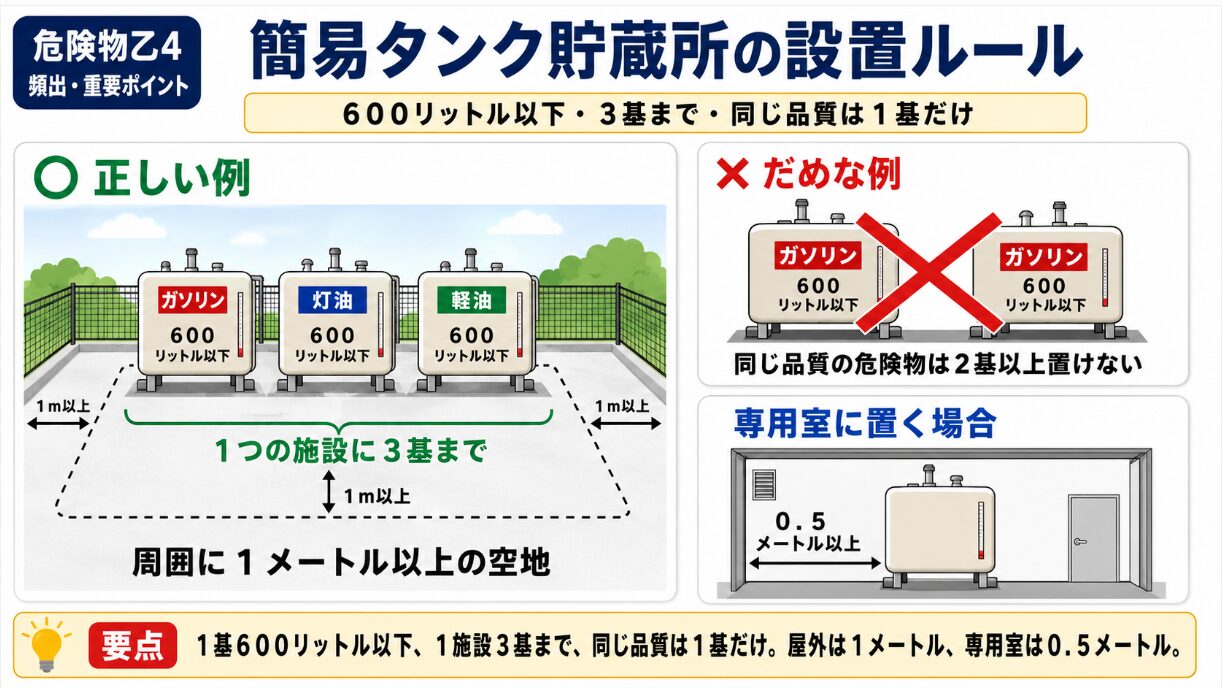 簡易タンク貯蔵所の設置ルール