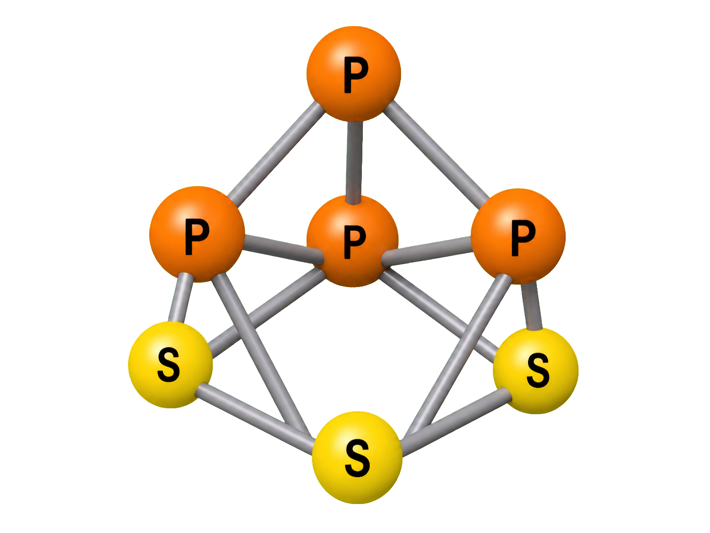 三硫化四リンの分子モデル