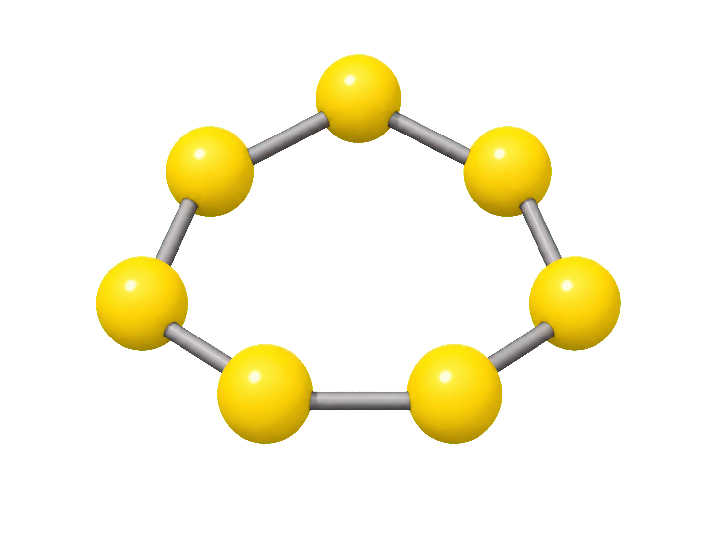 硫黄の分子モデル