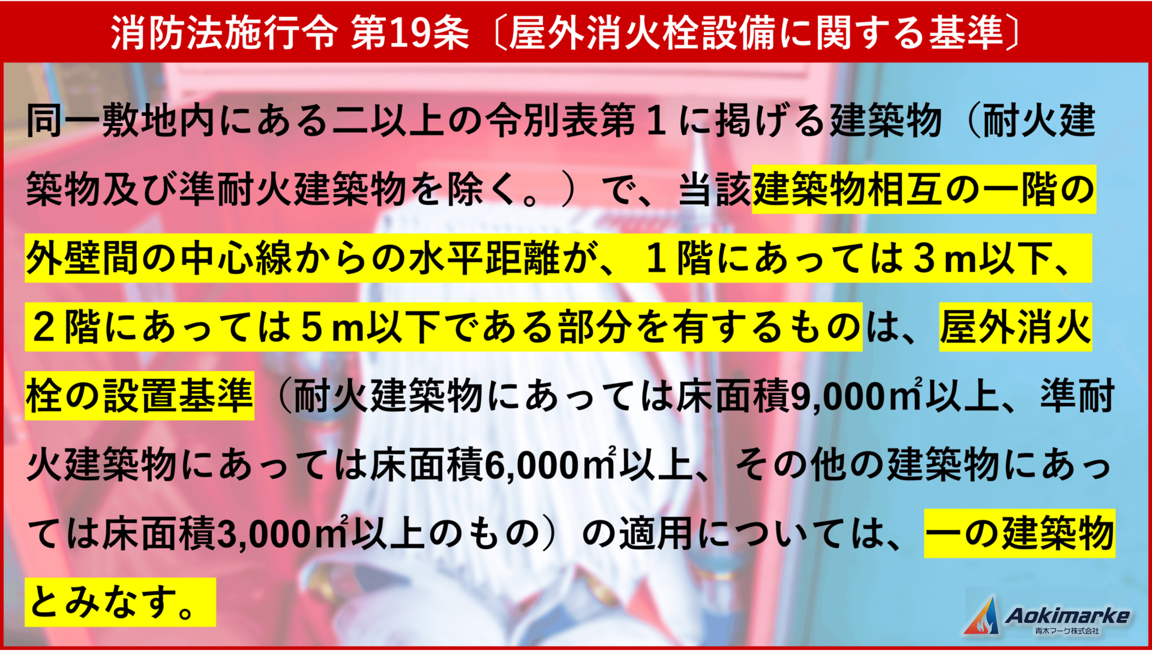 法令共通】防火対象物に関する基準｜令８区画・令９条かっこ書き【過去問】 | 青木マーケ(株)