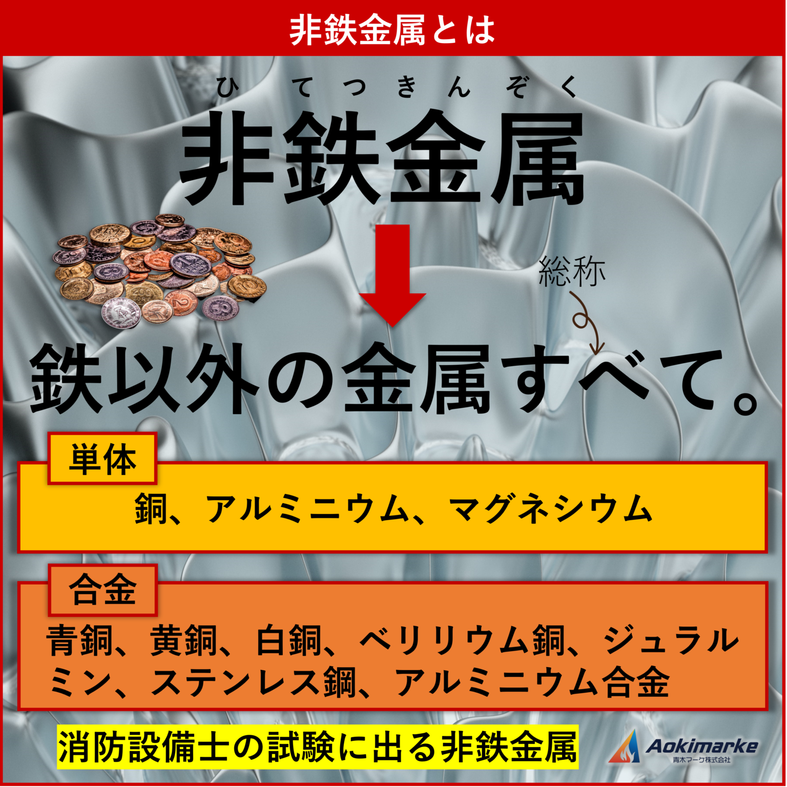 機械に関する基礎的知識⑧：非鉄金属（合金）の物性とは？【過去問】 青木マーケ(株)