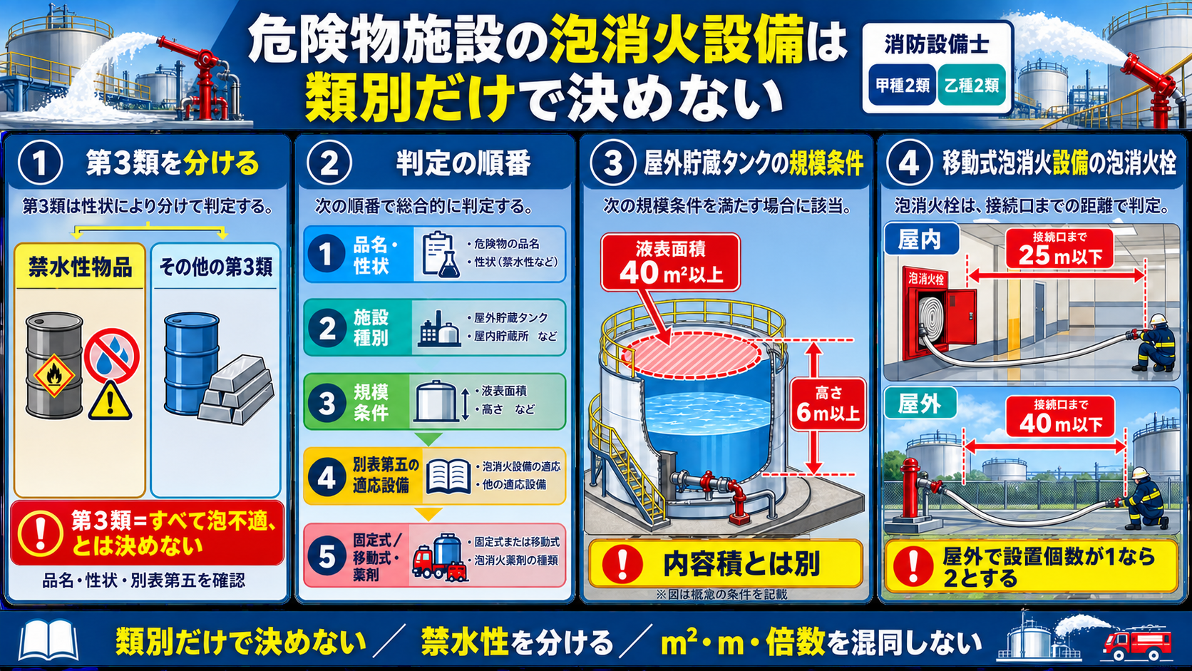 危険物施設の泡消火設備は 類別だけで決めない