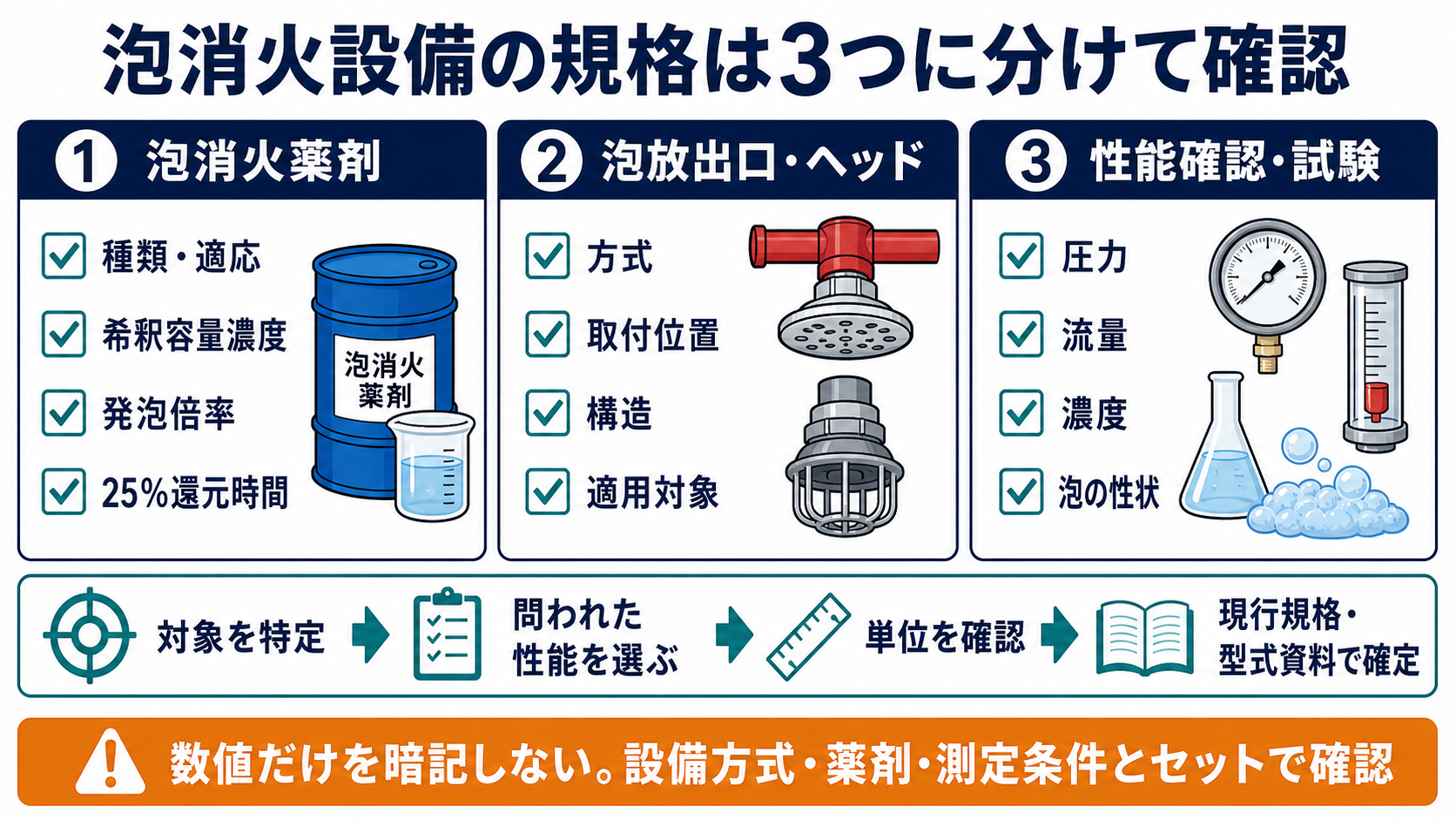 消防設備士甲２・乙２｜構造・機能（規格）の薬剤・放出口・性能試験