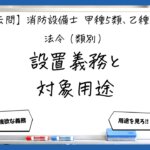 【法令（類別）①】避難器具の設置義務と対象用途｜消防設備士甲５・乙５【過去問】