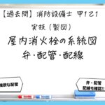 【過去問】消防設備士甲１の製図④｜屋内消火栓の系統図・弁・配管