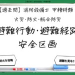 【火災・防火・総合防災④】避難行動・避難経路・安全区画｜消防設備士甲種特類【過去問】