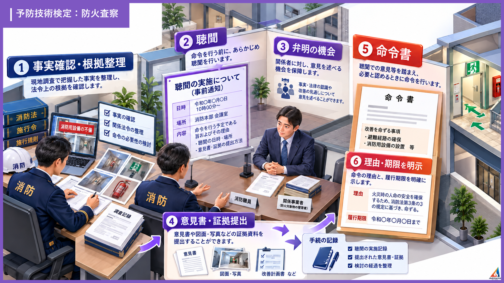防火査察 命令の事前手続