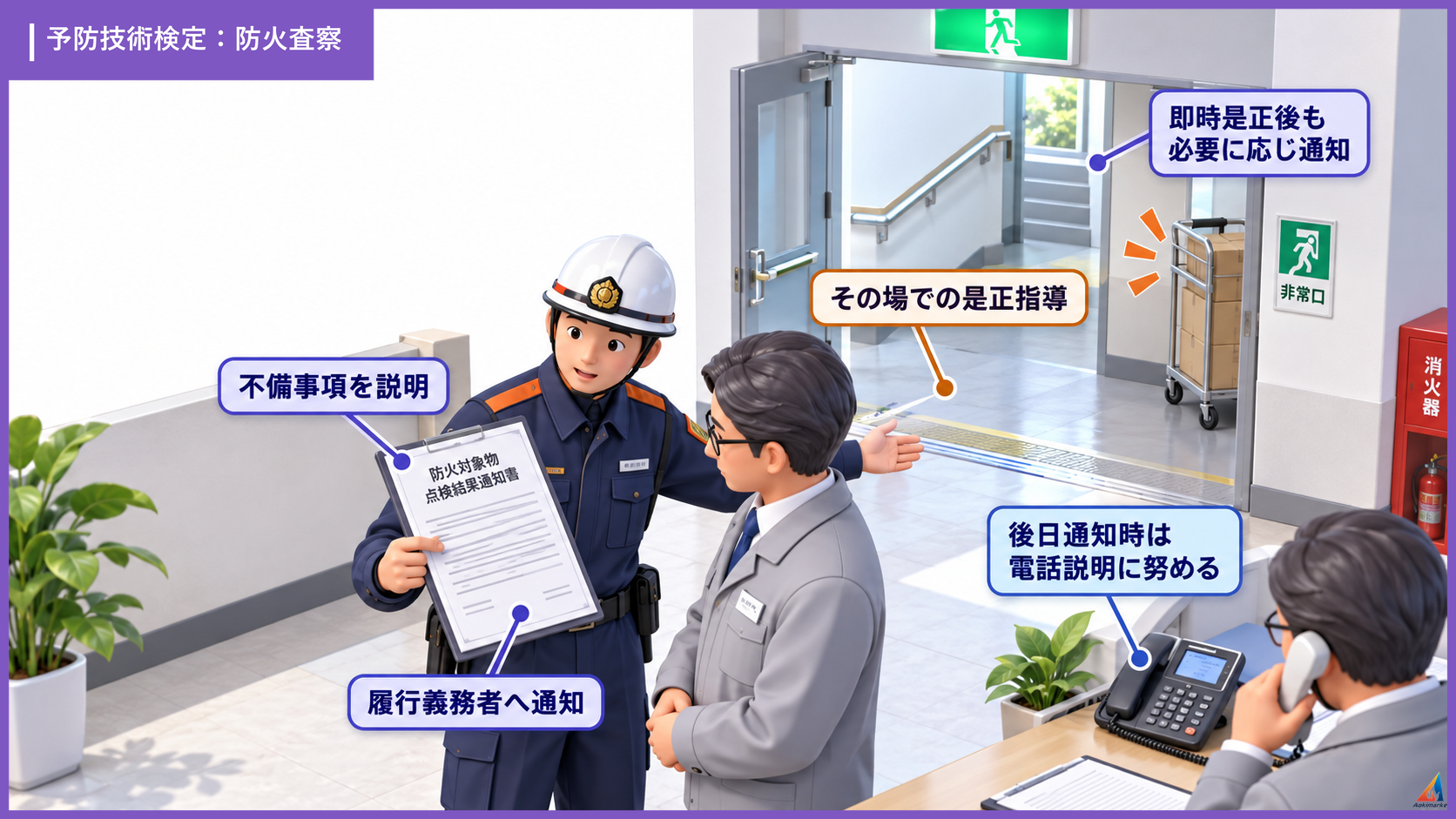 防火査察 立入検査結果の通知