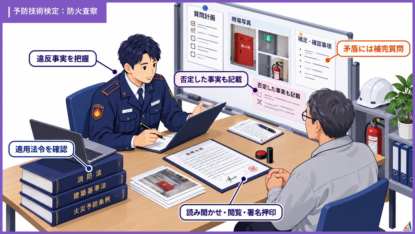 防火査察 質問調書の作成