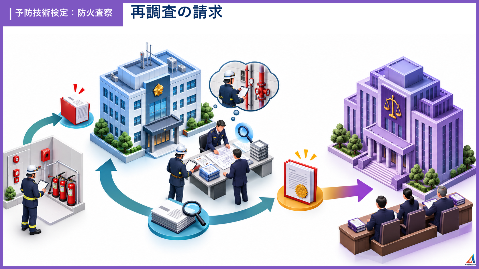 sasatsu-5の試験ポイントを整理したアイソメ図解