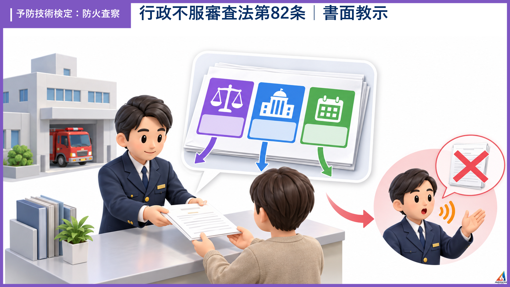 sasatsu-5の試験ポイントを整理したアイソメ図解