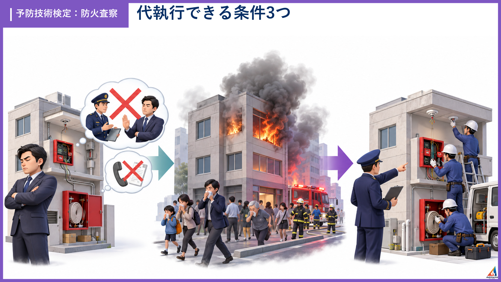 sasatsu-5の試験ポイントを整理したアイソメ図解