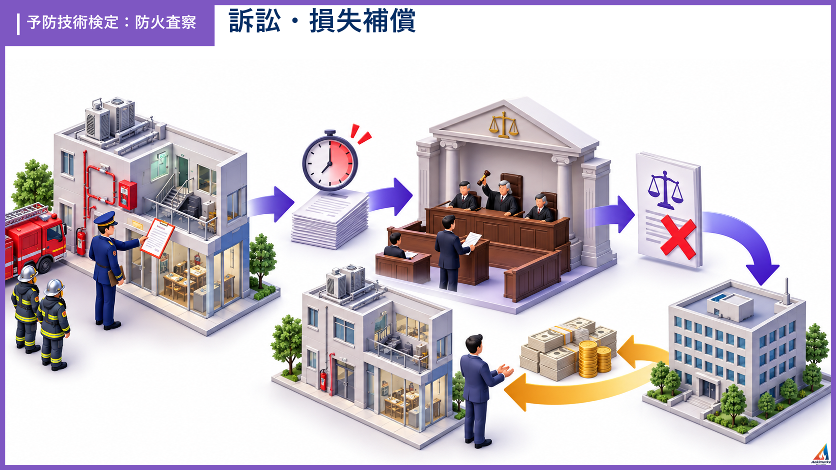 sasatsu-5の試験ポイントを整理したアイソメ図解