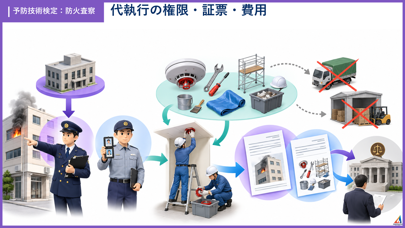 sasatsu-5の試験ポイントを整理したアイソメ図解